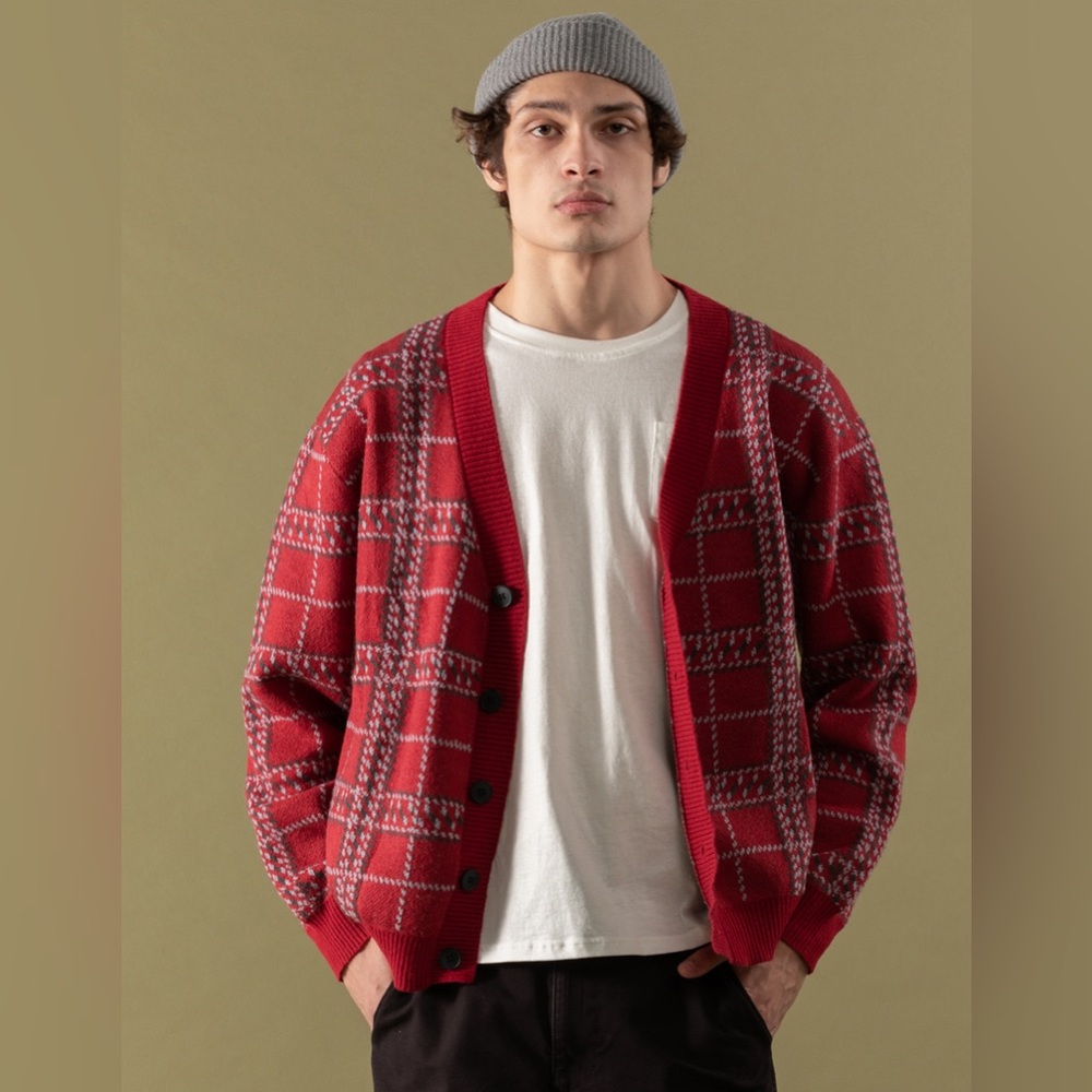 Plaid cardigan